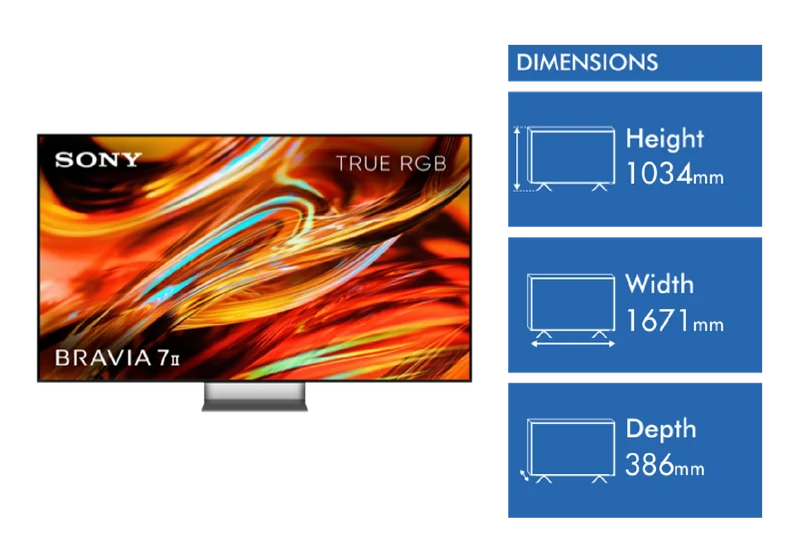 Sony 75" BRAVIA 7 II True RGB 4K AI Google TV with Gemini 2026
