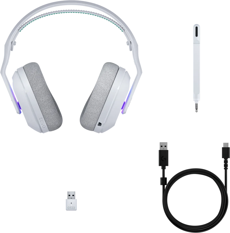 Logitech G522 Lightspeed Wireless Gaming Headset (White)