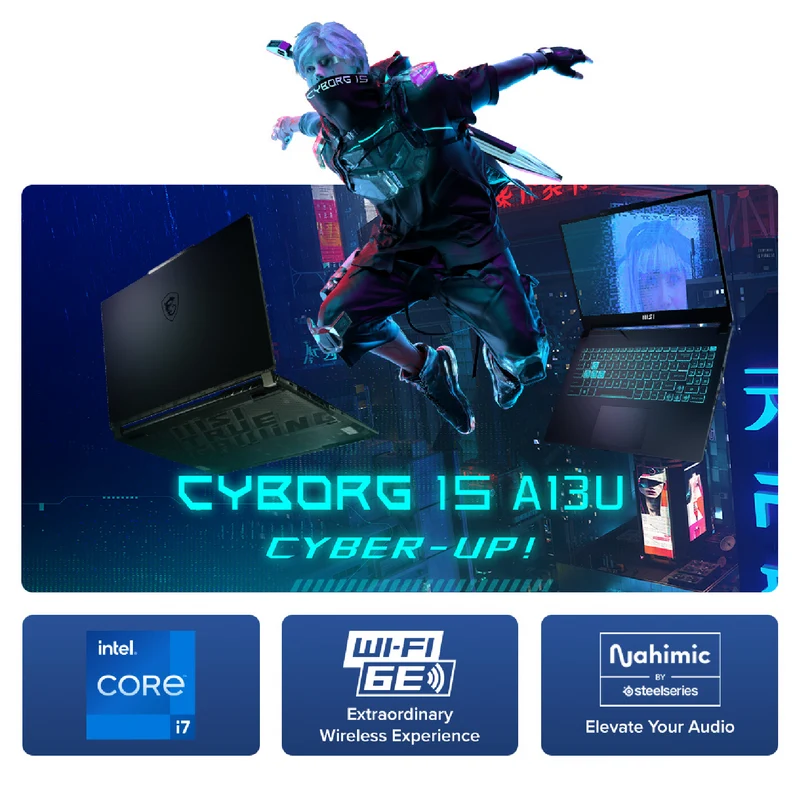 MSI Cyborg 15 15.6" 16GB 512GB Intel Core i7 RTX 3050 6GB Gaming Laptop