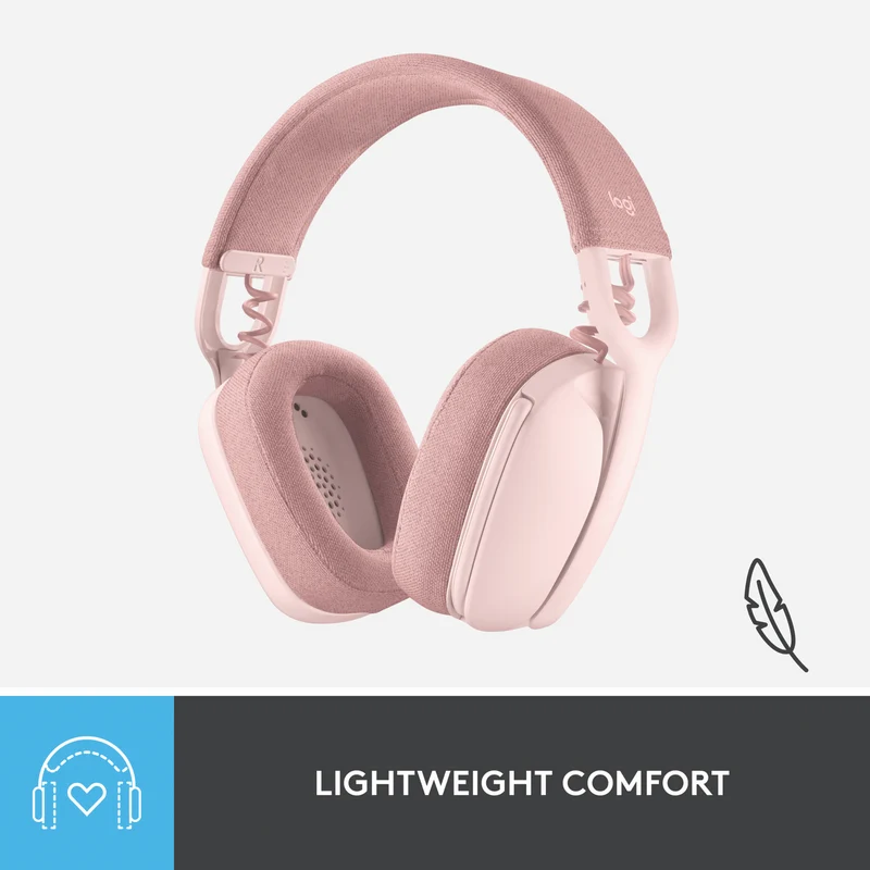 Logitech Zone Vibe 100 Headphones (Rose)