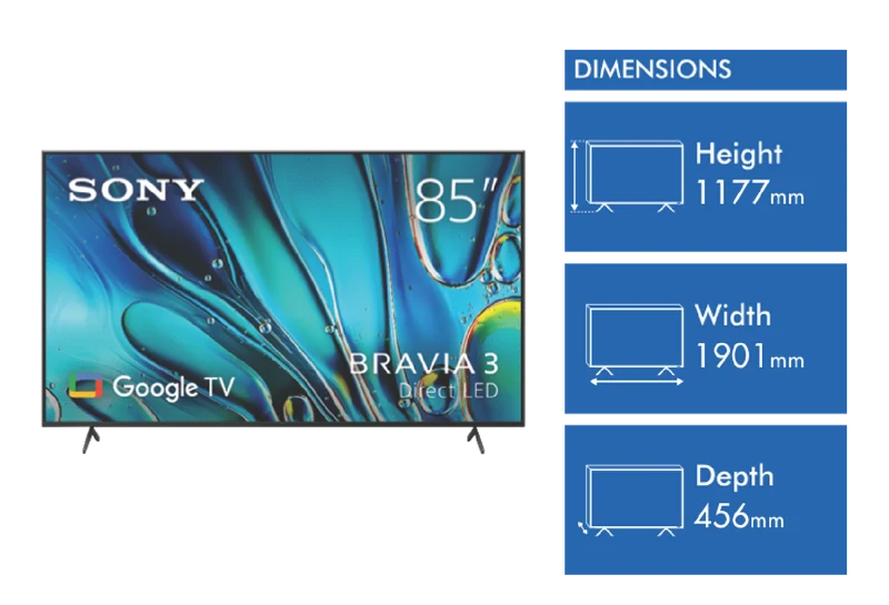 Sony 85" BRAVIA 3 4K HDR Google TV 24