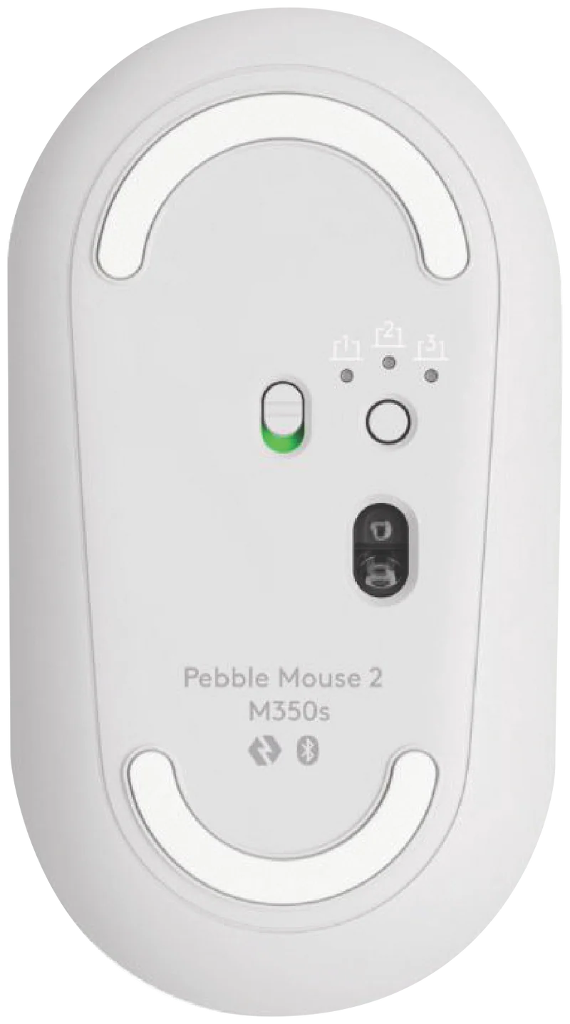 Logitech M350s Pebble Wireless Mouse (White)