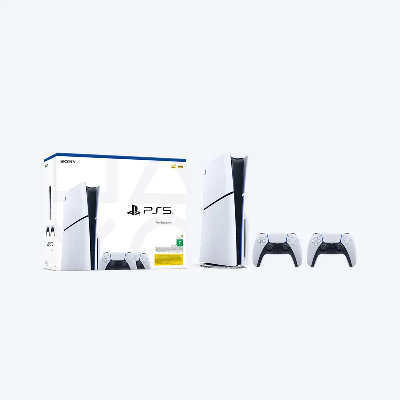 Console Sony PlayStation PS5 avec lecteur de disques et manette DualSense