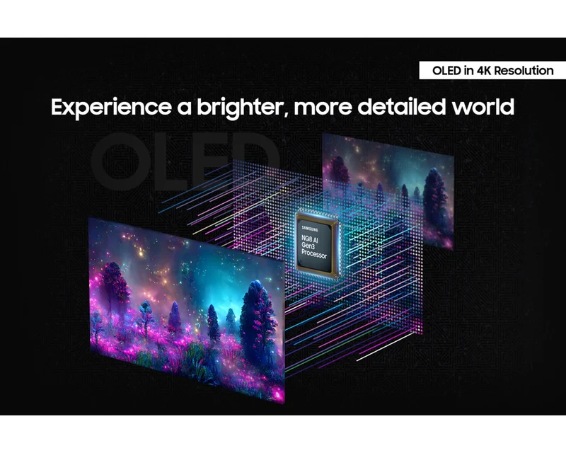 Samsung The G80SD 32-inch UHD OLED gaming monitor features smart features and a 240Hz refresh rate.