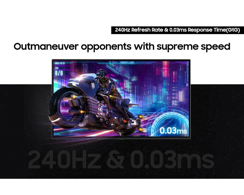 Samsung The G80SD 32-inch UHD OLED gaming monitor features smart features and a 240Hz refresh rate.