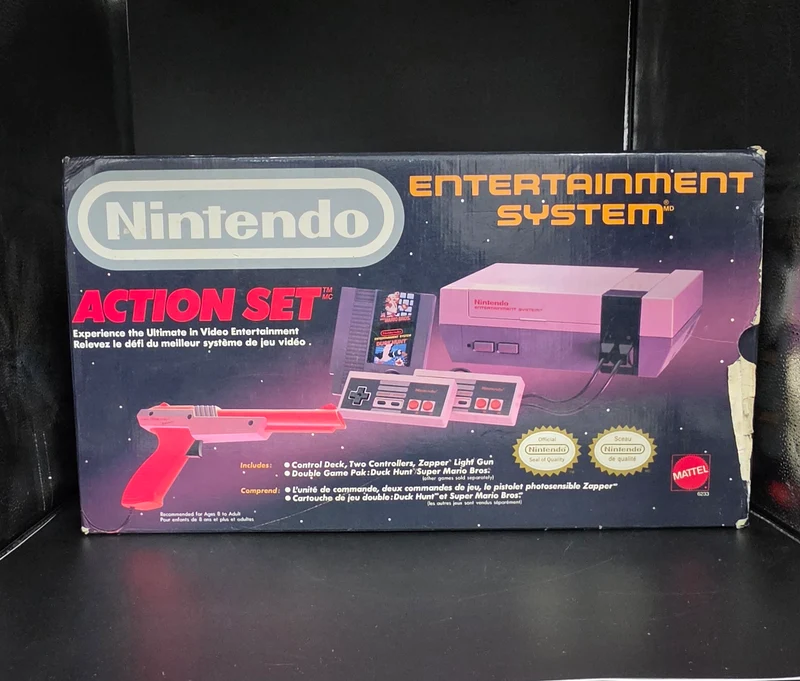 CIB Nintendo NES Action Set - Console Bundle [A]