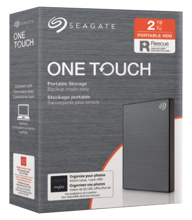 Seagate 1TB One Touch Portable HardDrive (Grey)