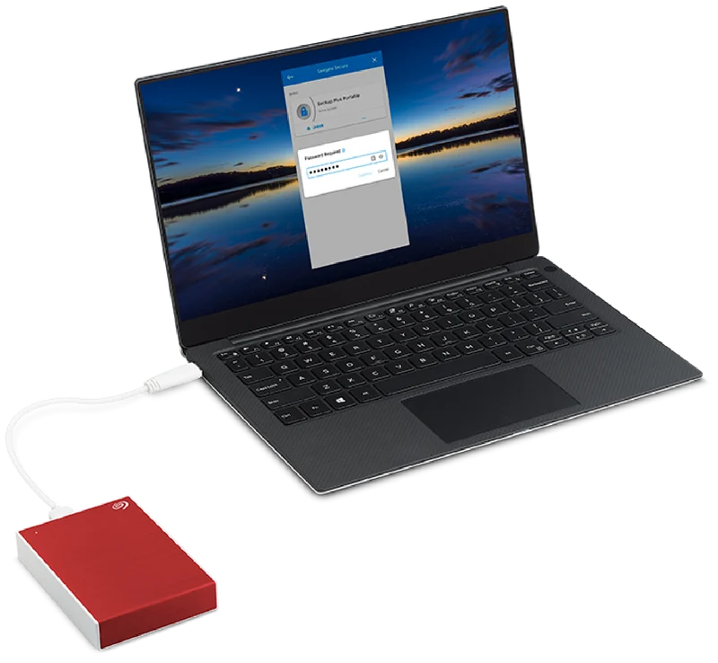 Seagate 5TB OneTouch Portable Hard Drive (Red)