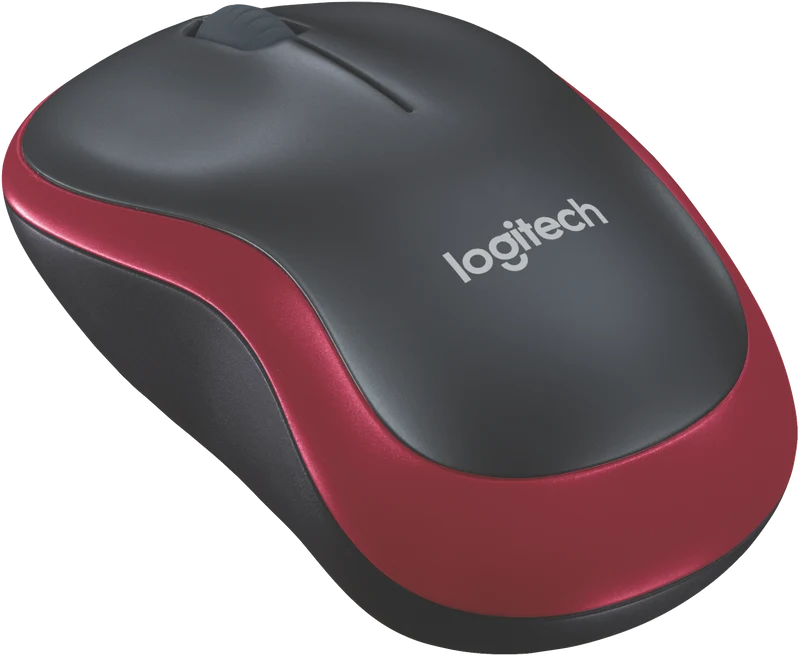 Logitech M185 Wireless Mouse (Red)