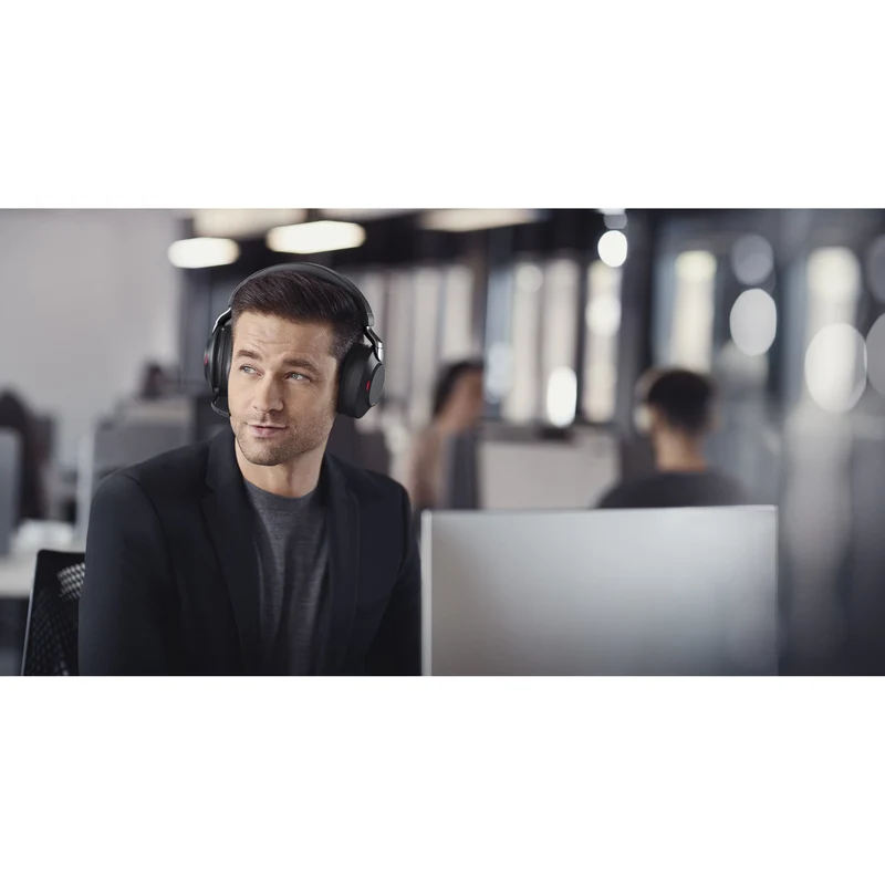 Jabra Evolve2 85 LINK380C MS Wireless Headset with Noise Cancellation, Black