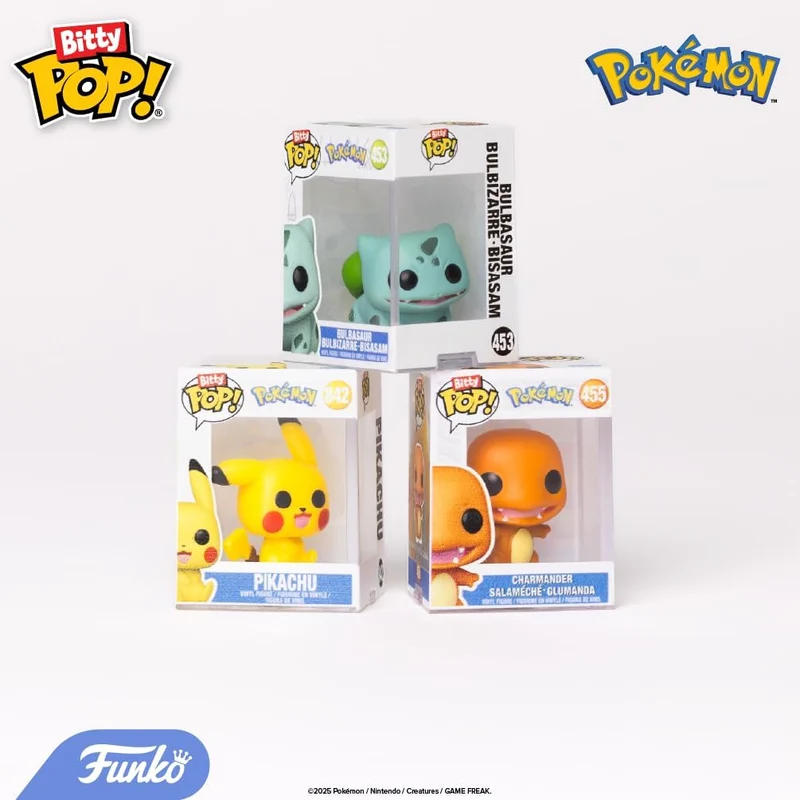 Funko Bitty POP Pokemon 4 Pack Pikachu Vaporeon Caterpie Cubone 0.9 Inch Figures