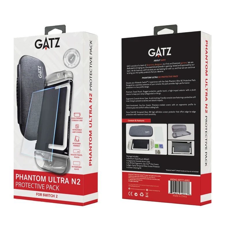 Gatz Phantom Ultra N2 Protective Pack for Nintendo Switch 2