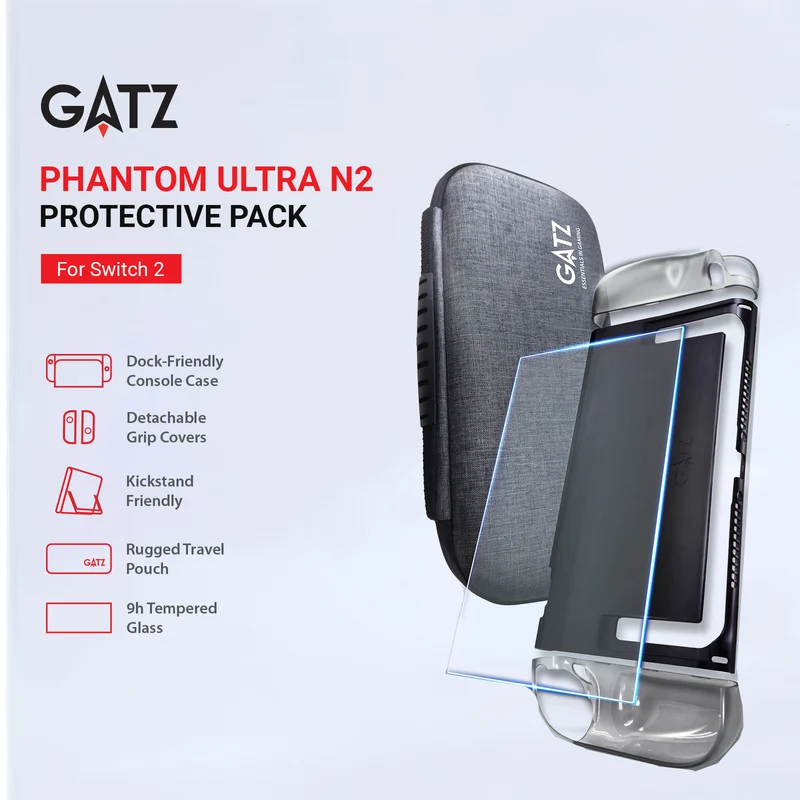 Gatz Phantom Ultra N2 Protective Pack for Nintendo Switch 2