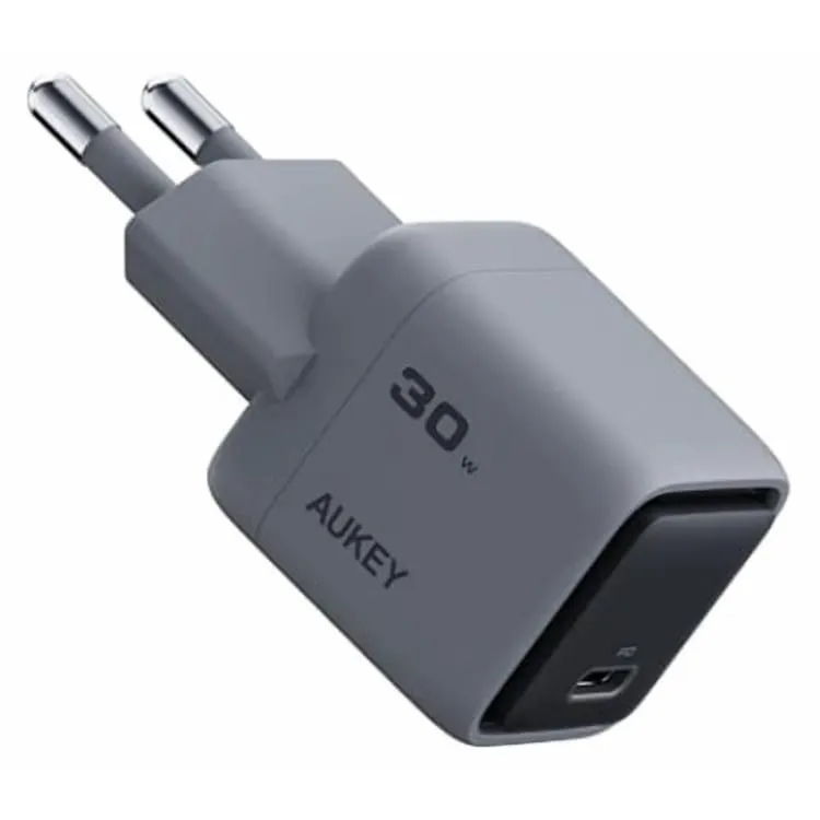 AUKEY Comet USB-C Adapter, 30 Watt, Grey - PA-C1-GY