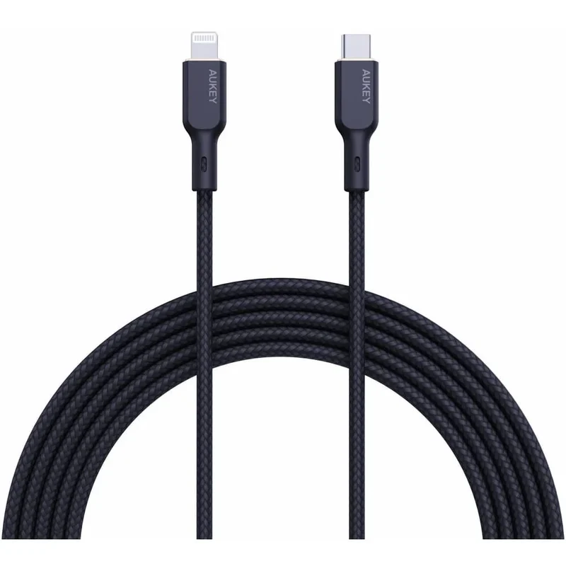 AUKEY Circlet CL USB-C to Lightning Cable, 1.8 Meter, Black - CB-NCL2-BK