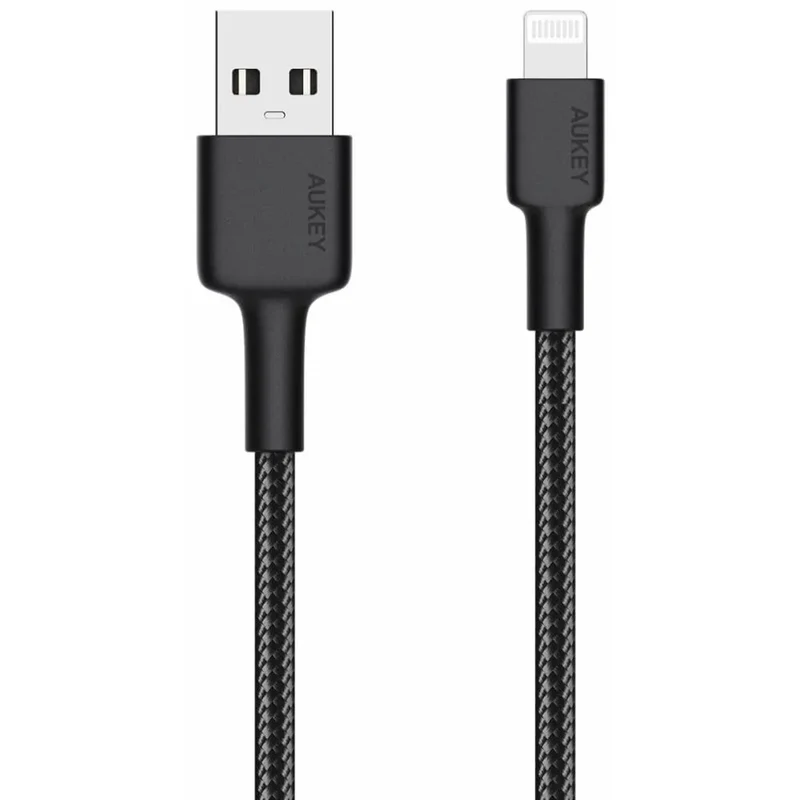 AUKEY USB-A to Lightning Cable, 0.9 Meter, Black - CB-BAL7-BK