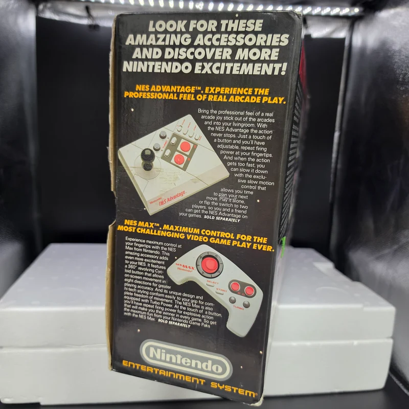 CIB Nintendo NES Action Set - Console Bundle [Grey Zapper)