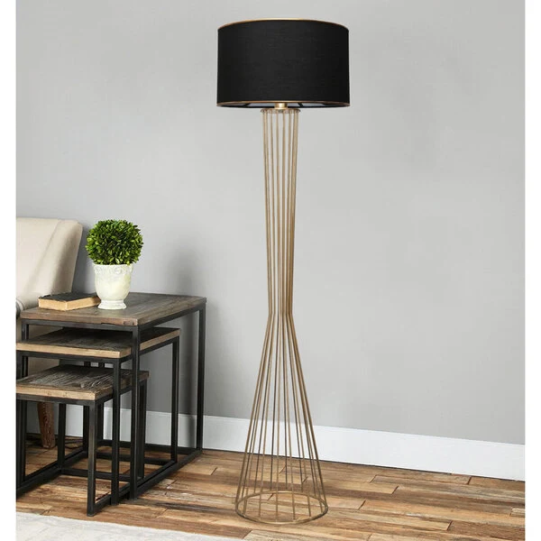 Opviq Floor Lamp, Gold, Black