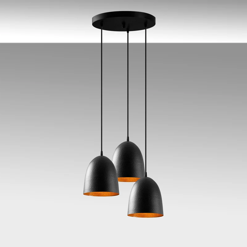 Opviq Tattoo Light Hanging Pendant Lamp, Black