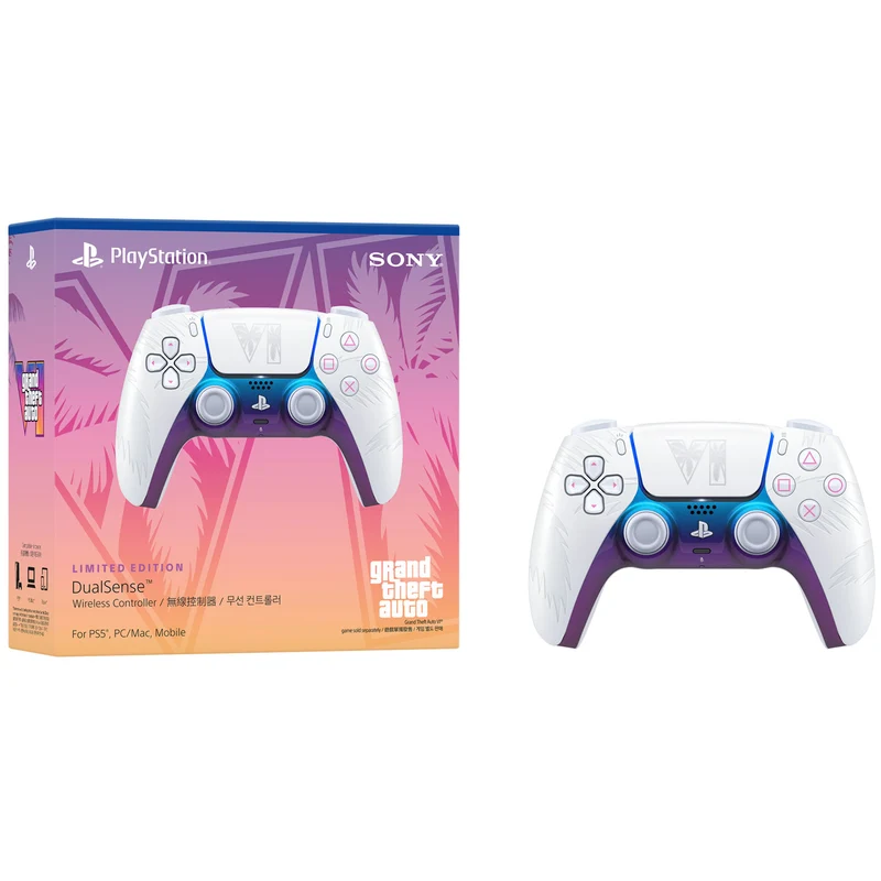 PS5 Official Sony DualSense Wireless Controller Grand Theft Auto VI Limited Edition + 1 Year Warranty by Sony Singapore