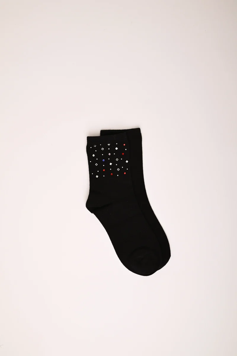 Set di due paia di calzini con strass