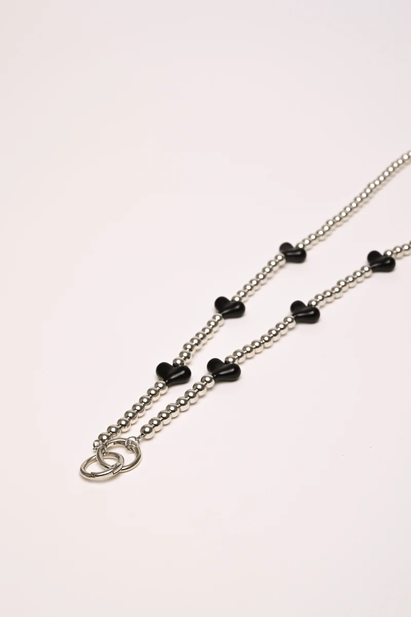 Collana porta-badge con cuori