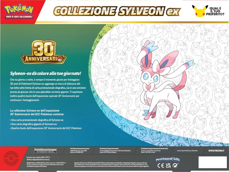 Pokémon GCC 30° Anniversario Collezione Sylveon ex ITA