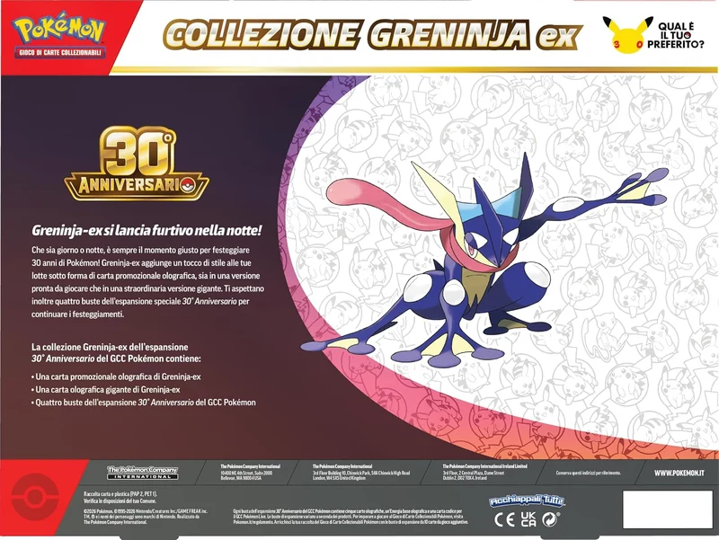 Pokémon GCC 30° Anniversario Collezione Greninja ex ITA