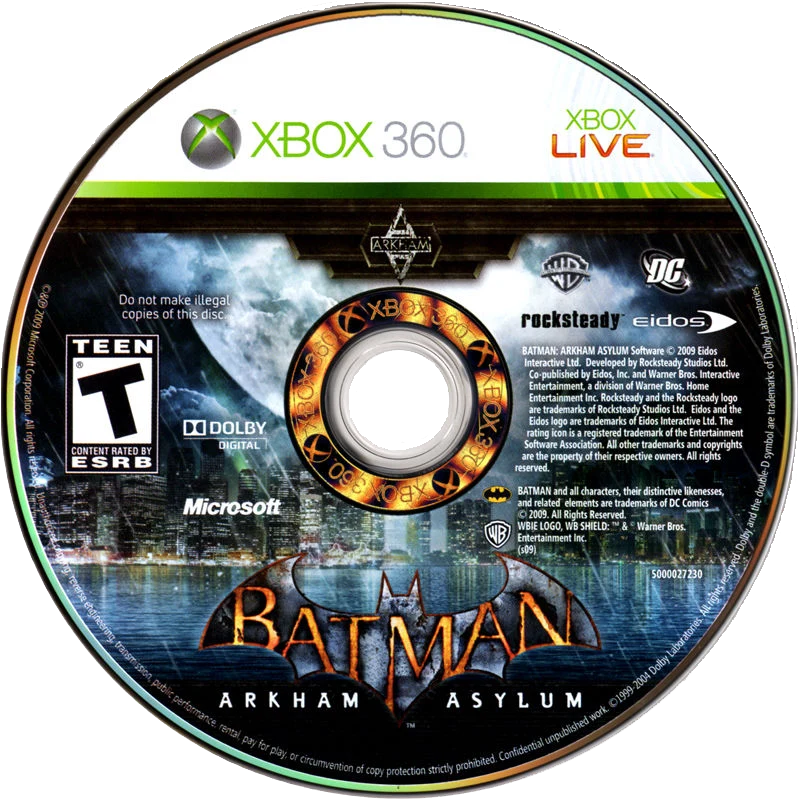 Batman: Arkham Asylum - (Game Only) (Xbox 360)