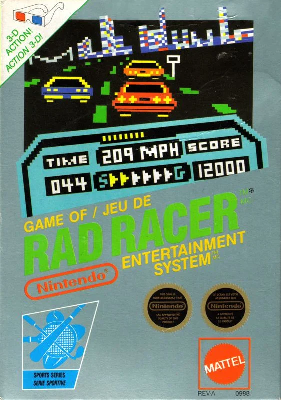 Rad Racer [5 Screw] - (Complete) (NES)