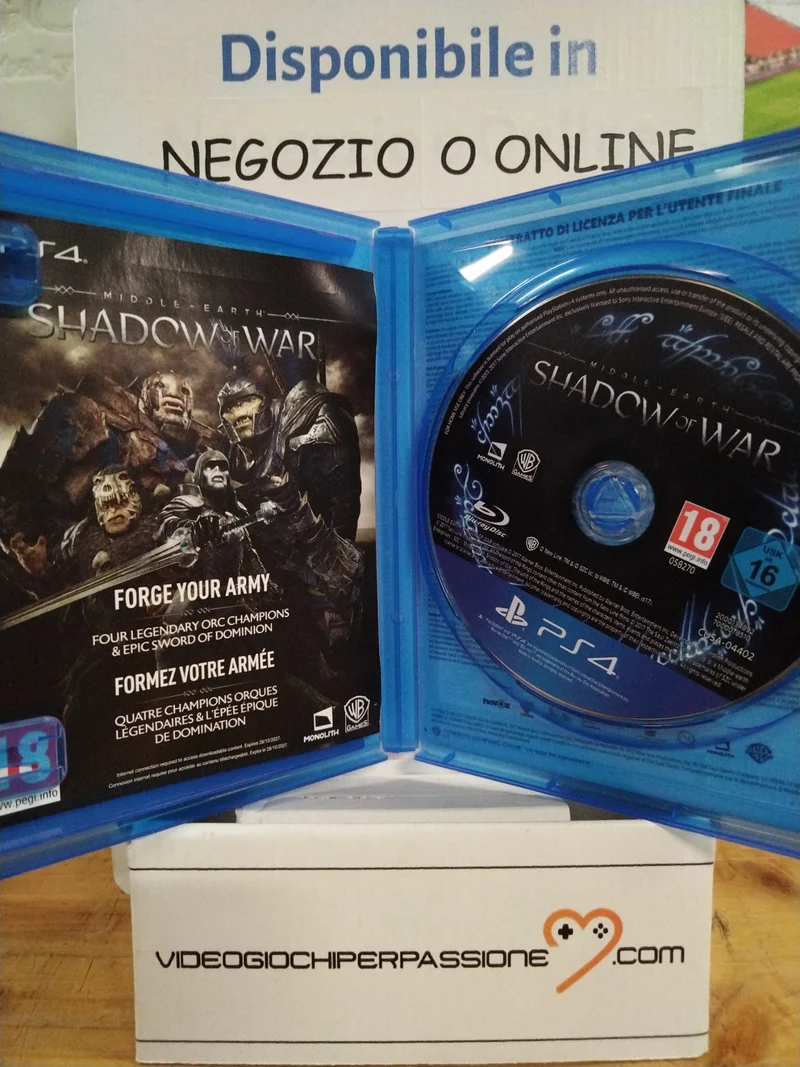 LA TERA DI MEZZO L'OMBRA DELLA GUERA PS4 (versione italiana)(usato)