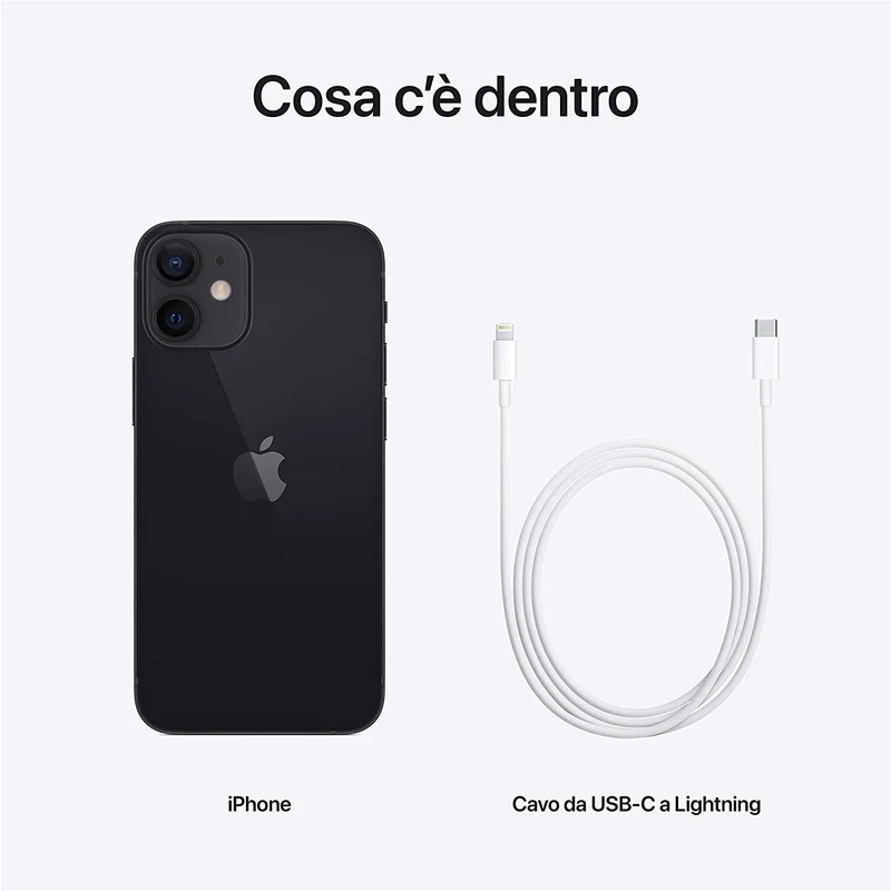 APPLE IPHONE 12 MINI 128GB 5.4" BLACK ITA MGE33QL/A