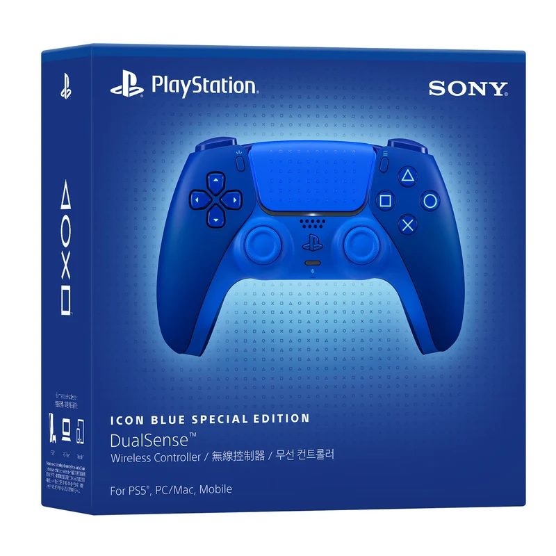 PS5 Official Sony DualSense Wireless Controller (Icon Blue Special Edition) + 1 Year Warranty by Sony Singapore