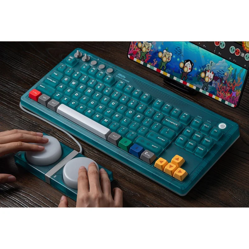 8BitDo Retro 87 Mechanical Keyboard [Clear Blue]