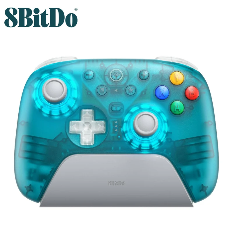 8BitDo Ultimate 2 Wireless Controller [Clear Blue] with Charging Dock for [Windows / Android]