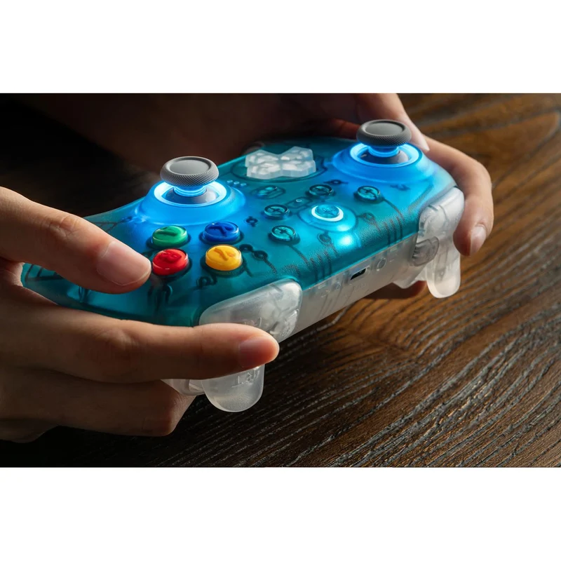 8BitDo Ultimate 2 Wireless Controller [Clear Blue] with Charging Dock for [Windows / Android]