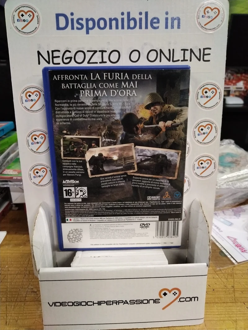 CALL OF DUTY 3 PS2 (usato garantito)(completamente in italiano)