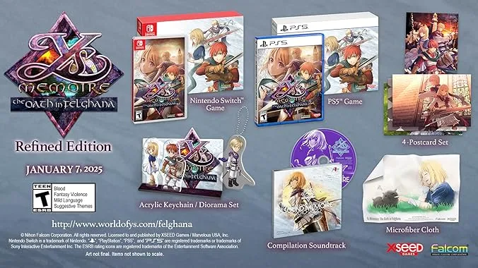 Ys Memoire: The Oath in Felghana - D1 Refined Edition Nintendo Switch Edizione Americana