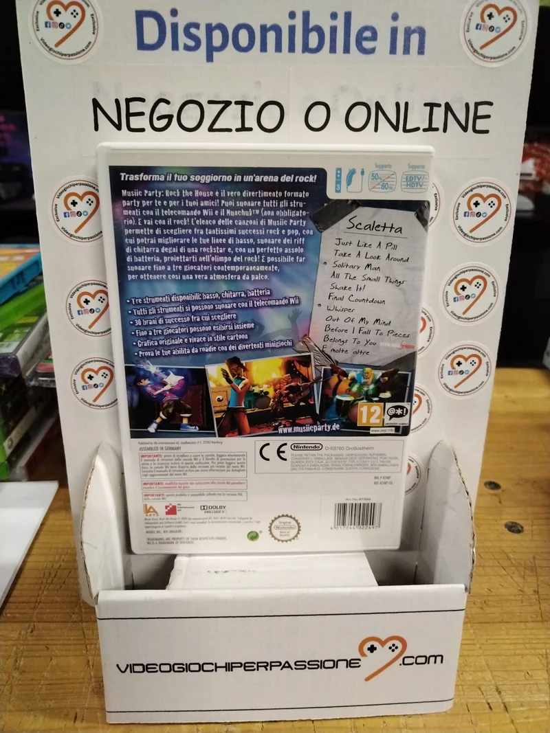 MUSIIC PARTY ROCK THE HOUSE NINTENDO WII (usato garantito)(ver. italiana)