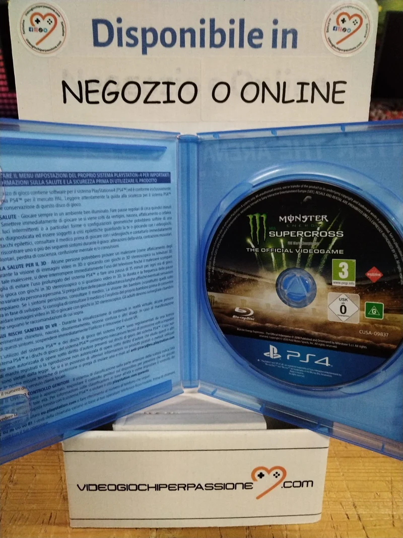 MONSTER ENERGY SUPERCROSS THE OFFICIAL VIDEOGAME PS4 (usato)(ver. italiana)
