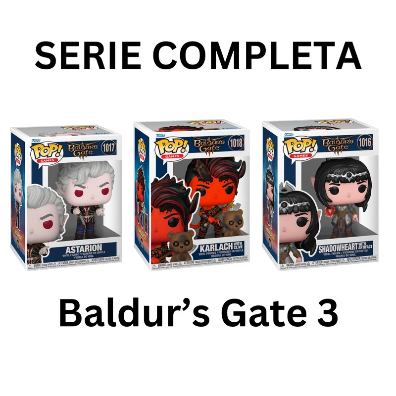 Funko POP! Baldur's Gate 3 - Astarion, Karlach With Clive, Shadowheart With Artifact