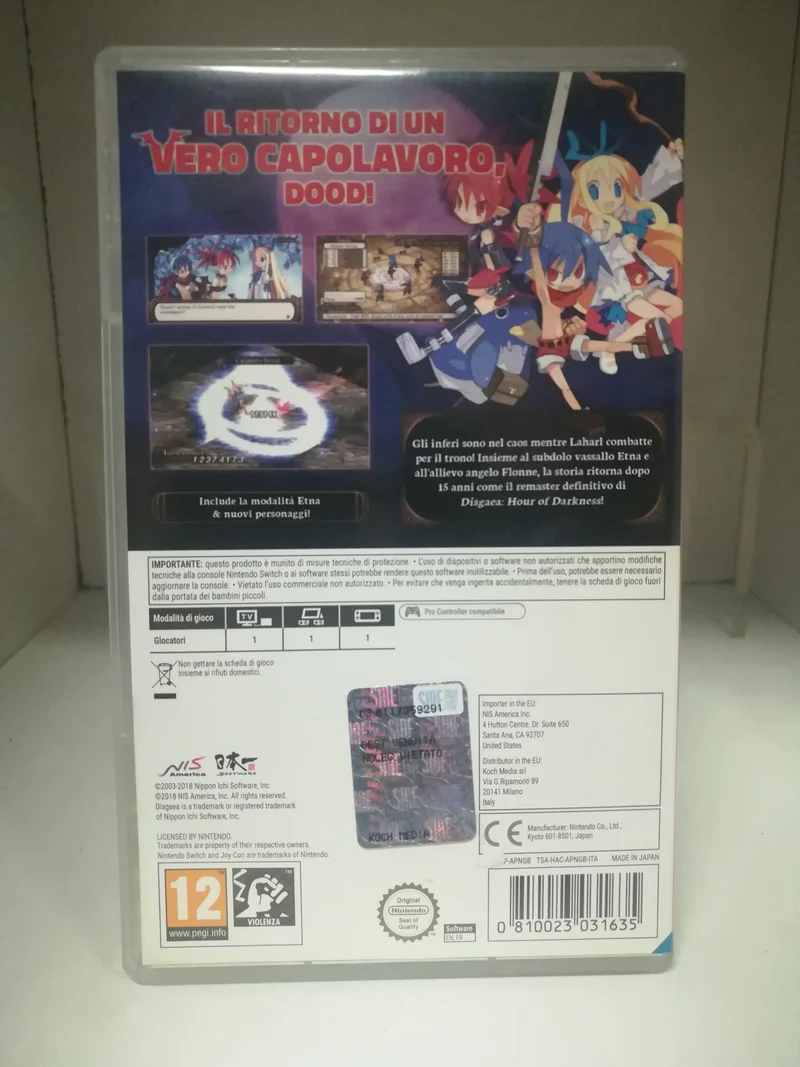 DISGAEA 1 COMPLETE NINTENDO SWITCH (versione italiana)(usato garantito)