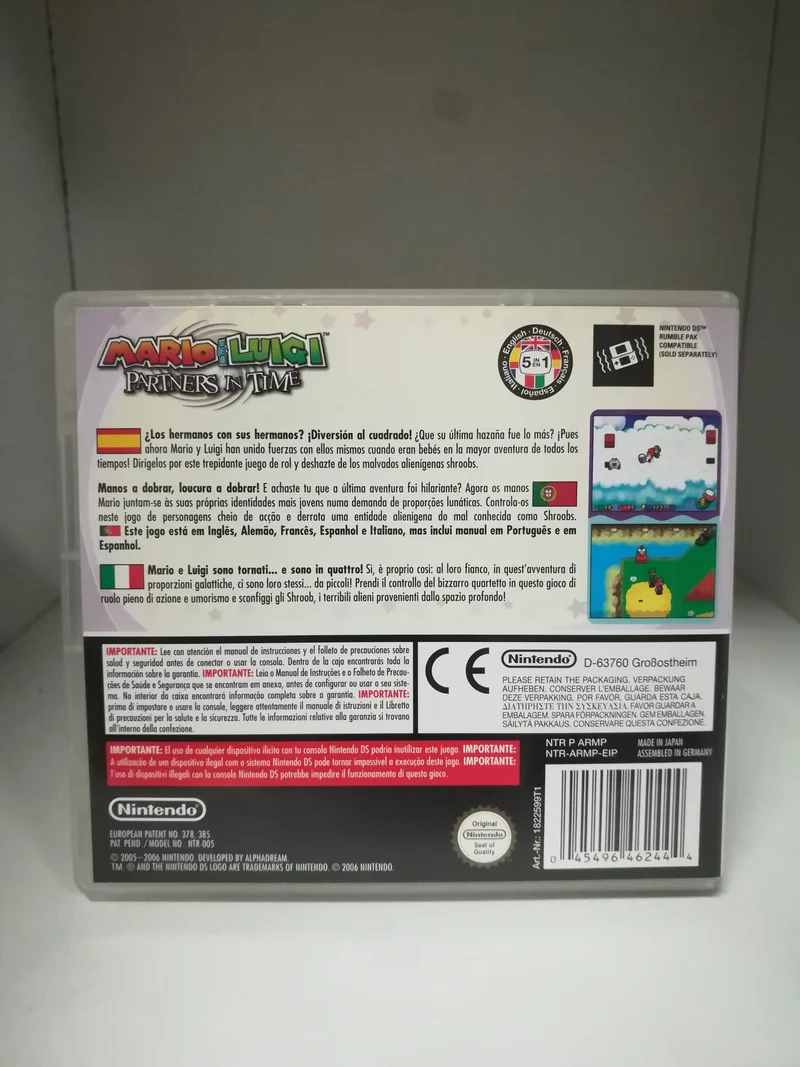MARIO E LUIGI PARTNERS IN TIME NINTENDO DS (usato garantito)