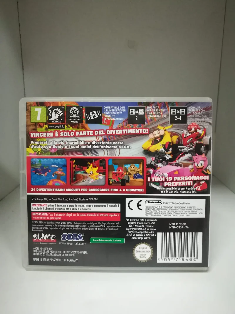 SONIC E SEGA ALL-STARS RACING NINTENDO DS (usato garantito)