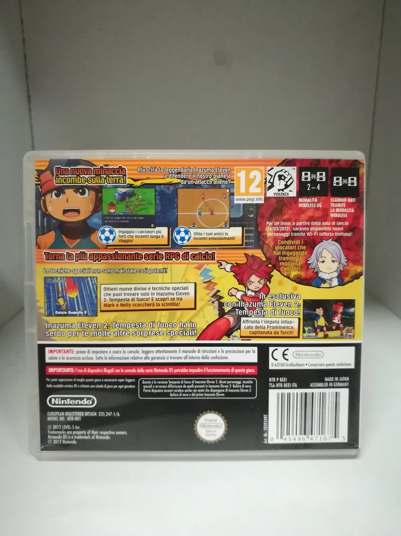 INAZUMA ELEVEN 2:TEMPESTA DI FUOCO NINTENDO DS (usato garantito)
