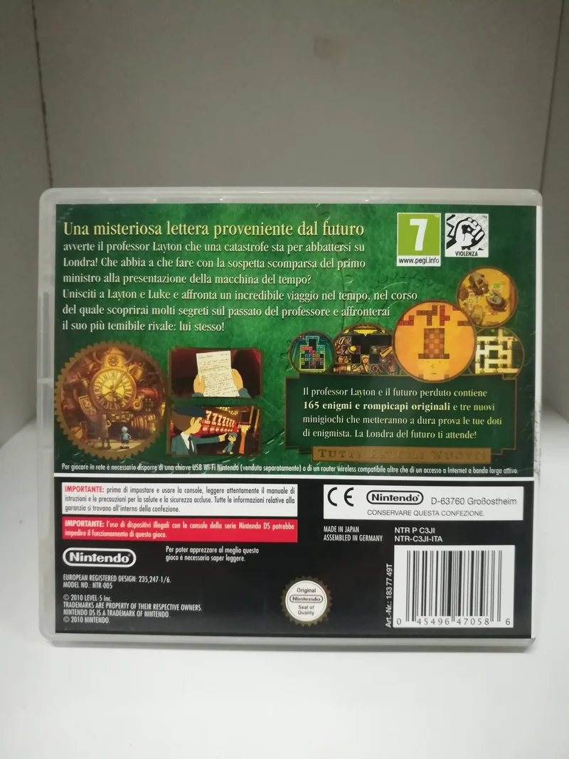 IL PROFESSOR LAYTON E IL FUTURO PERDUTO NINTENDO DS (usato garantito)