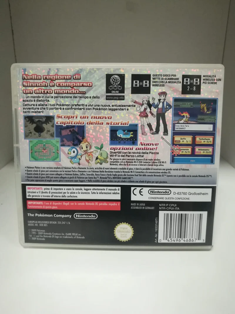 POKEMON VERSIONE PLATINO NINTENDO DS (usato garantito)