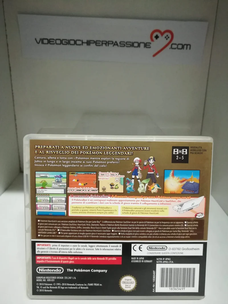 POKEMON VERSIONE ORO HEARTGOLD NINTENDO DS (usato garantito)