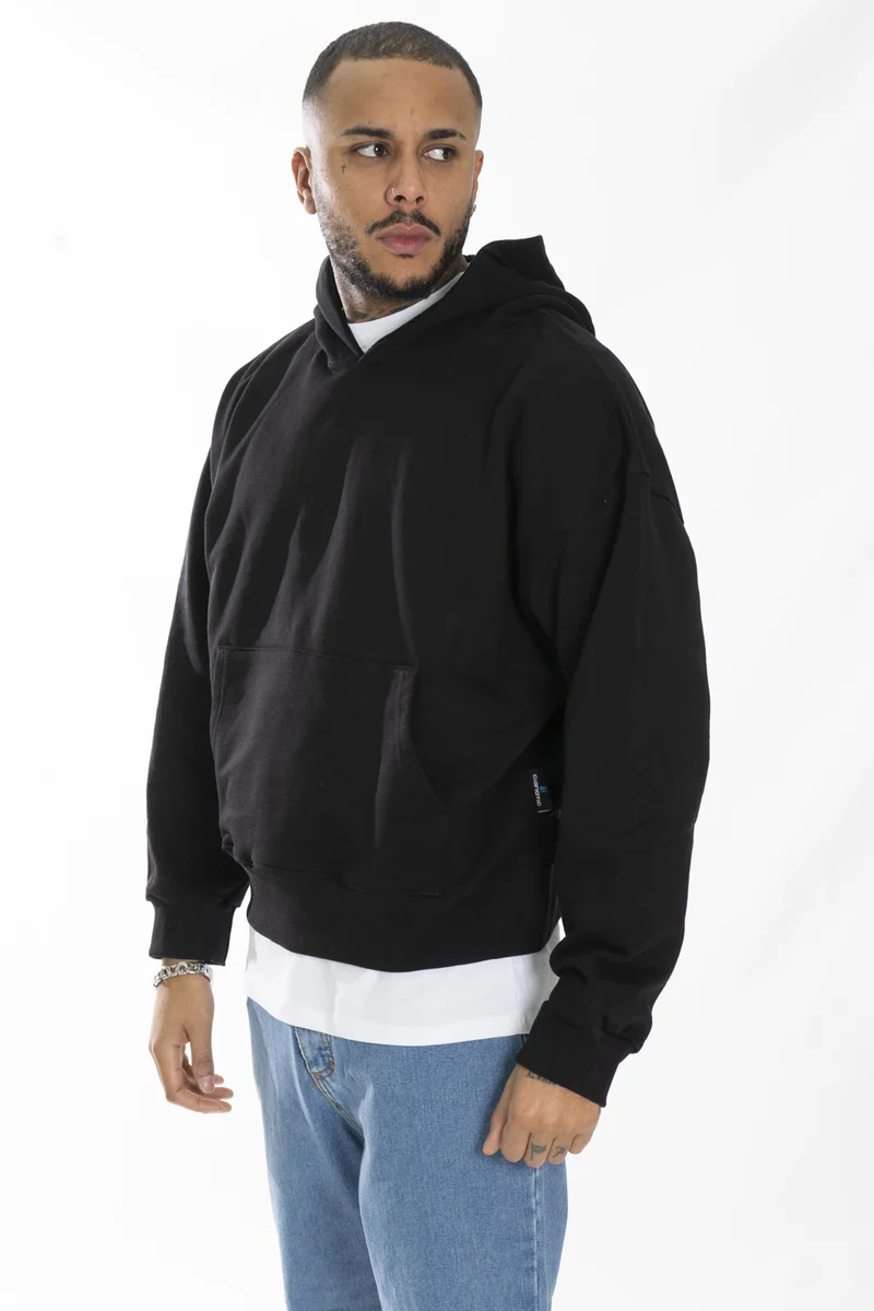 Felpa Uomo Tinta Unita Boxy Fit Con Cappuccio Art. Fe150
