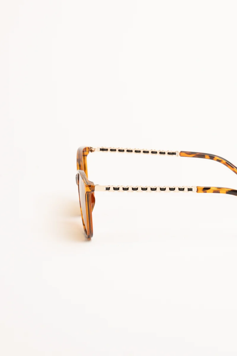 Occhiale da sole effetto tartarugato bronzo